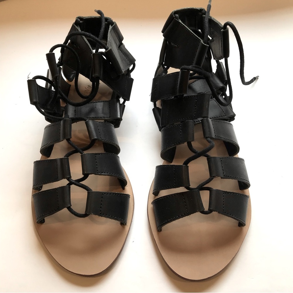 Loeffler Randall Skye-Va black vachetta sandals. Great condition.